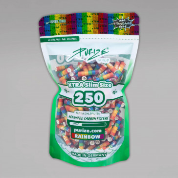 PURIZE CARBONI ATTIVI XTRA SLIM RAINBOW BUSTA 250pz PROV-C00006922