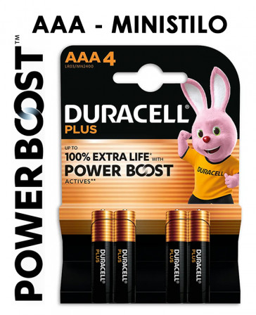 BATT. PLUS MN2400 MINISTILO BOOST 4x 1,5v DURACELL 10pz