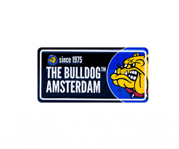 THE BULLDOG LICENSE PLATE BLACK 1pz
