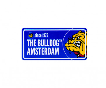 THE BULLDOG LICENSE PLATE BLUE 1pz