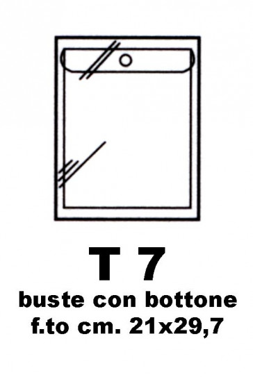 BUSTE CON BOTTONE TRASP. T7 21,0 x 29,7 cm 1pz ALPLAST
