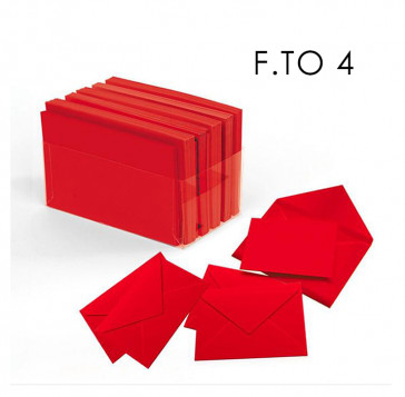 BIGL. VISITA ROSSO 75x110mm 100 buste 100 biglietti