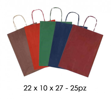 SHOPPER ALLEGRA DARK COL. ASS. 22x10x27 25pz