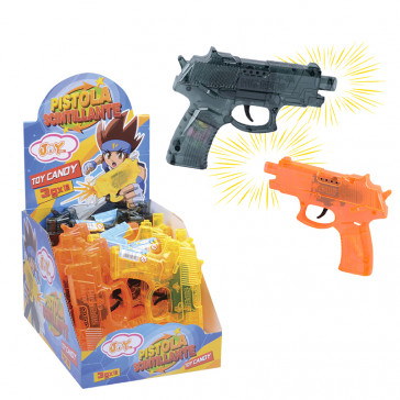 PISTOLA SCINTILLANTE c/CARAMELLE 3gr 12pz