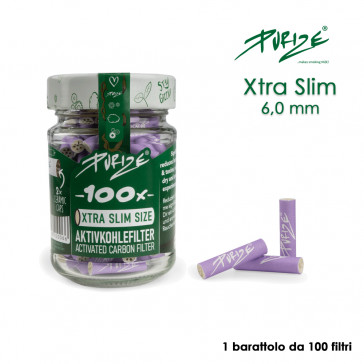 PURIZE CARBONI ATTIVI XTRA SLIM LILAC BARATT. 1x100pz PROV-C00003886