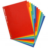 FOGLI DIVISORI COLORATI PLASTICA 12PZ 210X297