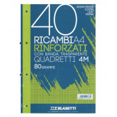 RICAMBI 21X29 A4 40F 4M BLASETTI - RINFORZATI PVC