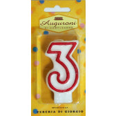 CANDELA COMPLEANNO CERERIA DI GIORGIO N.3 1x 6pz