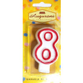 CANDELA COMPLEANNO CERERIA DI GIORGIO N.8 1x 6pz