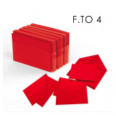 BIGL. VISITA ROSSO 75x110mm 100 buste 100 biglietti