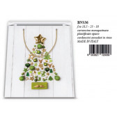 SHOPPER NATALE WHITE CHRISTMAS 18x23x10 12pz