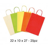 SHOPPER ALLEGRA LIGHT COL. ASS. 22x10x27 25pz