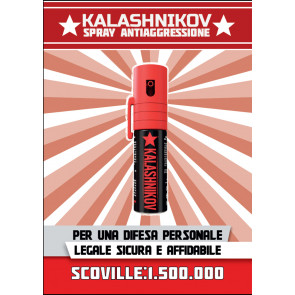 SPRAY ANTIAGGRESSIONE KALASHNIKOV 15ml 18pz
