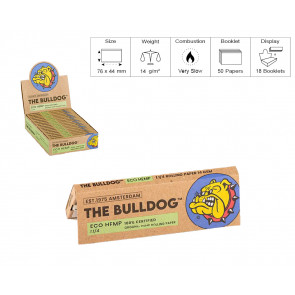 THE BULLDOG CARTINA 1.1/4 UNBLEACHED HEMP 18pz PROV-A00001610