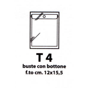 BUSTE CON BOTTONE TRASP. T4 12 x 15,5 cm 1pz ALPLAST
