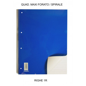 QUAD. MAXI ONE COLOR 1R 21X29 A4 5pz FORATO/SPIR. BLASETTI