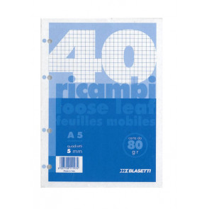RICAMBI 15X21 A5 40F 5M BLASETTI - 80gr