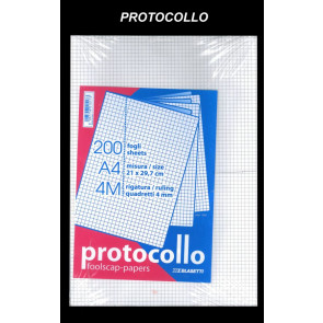 FOGLI PROTOCOLLO 4M 21cm x 29cm 60gr 200fogli BLASETTI