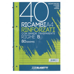 RICAMBI 21X29 A4 40F RB BLASETTI - RINFORZATI PVC