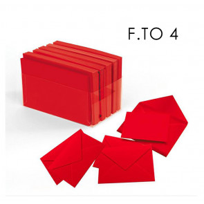 BIGL. VISITA ROSSO 75x110mm 100 buste 100 biglietti