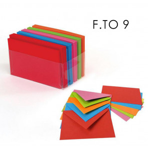 BIGL. VISITA COLORI FORTI 90x140mm 100 buste 100 biglietti