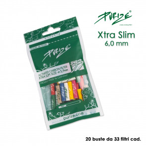 PURIZE CARBONI ATTIVI XTRA SLIM ALL COLOR BUSTA 20x33pz