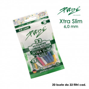 PURIZE CARBONI ATTIVI XTRA SLIM ALL COLOR BUSTA 20x33pz PROV-C00001889