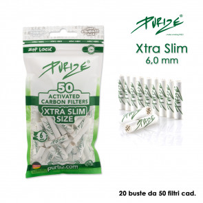 PURIZE CARBONI ATTIVI XTRA SLIM WHITE BUSTA 20x50pz