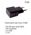 CARICATORE MURO 2 USB NERO LILLI 5pz